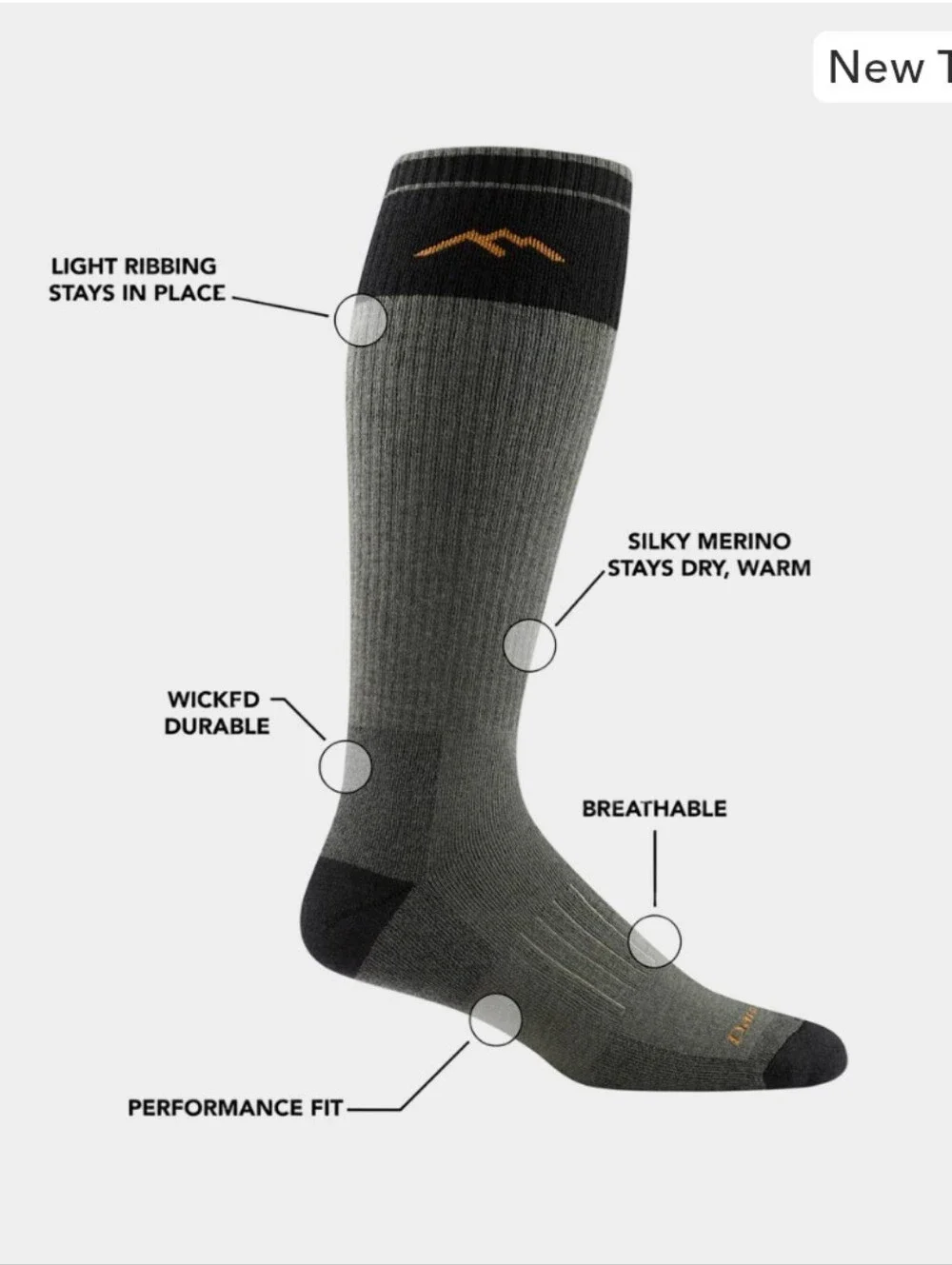 Darn Tough Over-the-Calf Heavyweight Hunting Socks- L